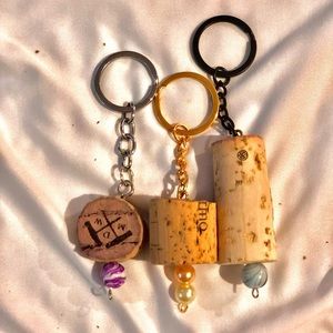 Wine Cork Keychain